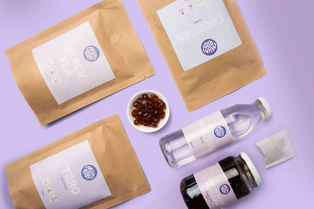 Taro Kit, black tea, boba, creamer, fructose