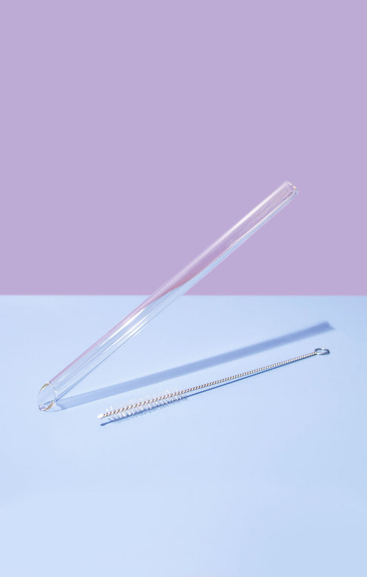 Glass Boba Straw and cleaning brush